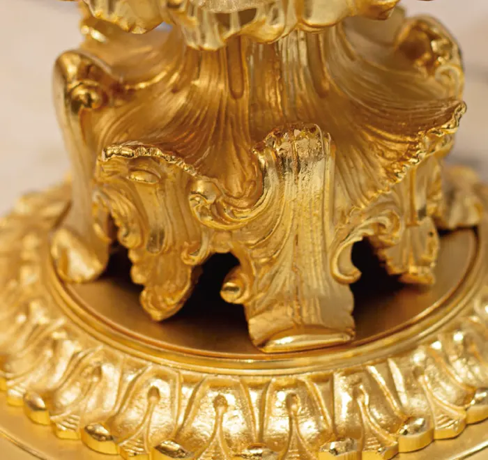 Close-up detail of handcrafted classic lighting produced in a Spanish factory